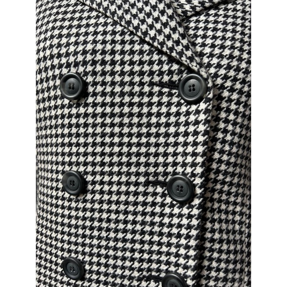 Express Double Breasted Houndstooth Jacket 8 Blac… - image 7